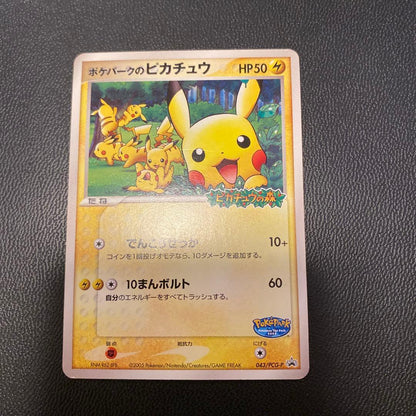 Promo Pikachu Pokemon Card from Poké Park with ID 043/PCG-P Japan Import in good condition