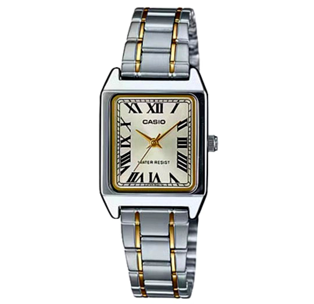Casio LTP-V007/ LTP-V007SG-9B Analog Watch with Silver and Gold Combo