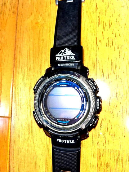 Casio Pro Trek PRW-2000 digital watch with dual-layer LCD and Tough Solar technology