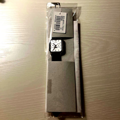 Brand new Casio Moon Phase MTP-M305L-7AV watch with white dial and leather strap