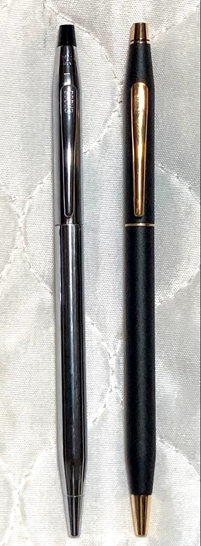 Cross Classic Century Ballpoint Pen Set Silver and Black/Gold Two Pack