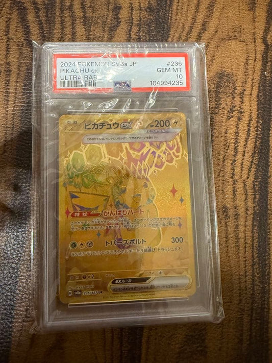Pokemon Company Pikachu Ex Ultra Rare 236/187 Terra Teral Festivalex PSA 10 trading card Japanese language