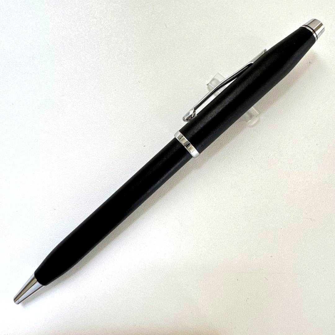 Cross Century II twist ballpoint pen in black color, Japan import, shown with cap closed