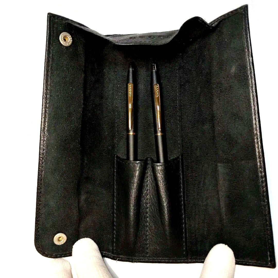 Cross Pen Set with Leather Case Storage Item