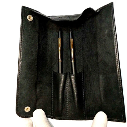 Cross Pen Set with Leather Case Storage Item