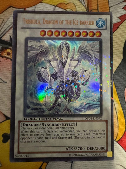 Yugioh Ice Boundary Dragon Trishula Duel Terminal Ultra Rare English version card from Japan