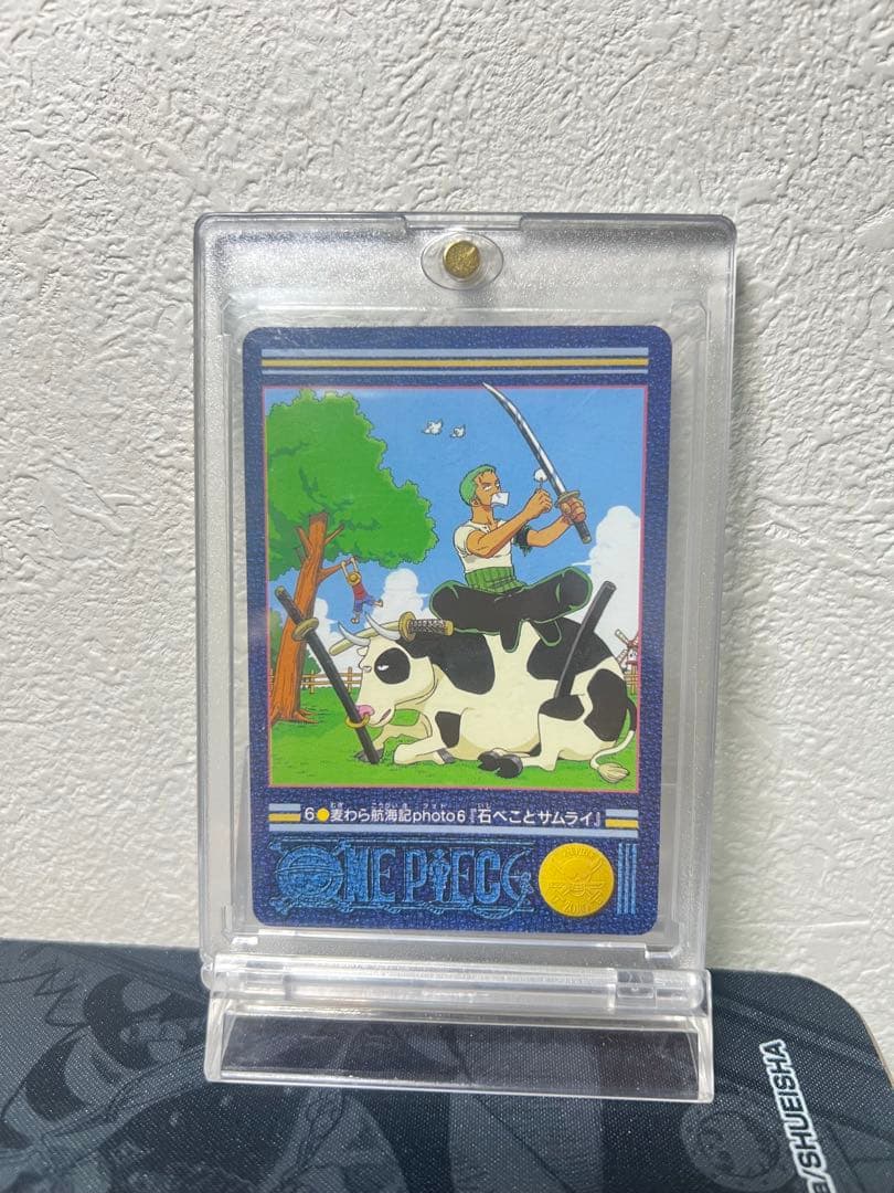 One Piece Visual Adventure 6 Zoro Stone Becket Samurai Japanese collectible card in good condition