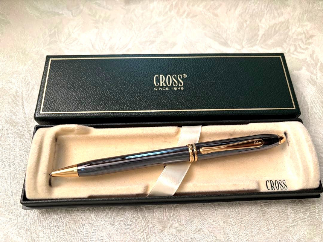 Cross Pen Townsend Series Ballpoint Pen Black Ink Responsible for a Rotation Mechanism