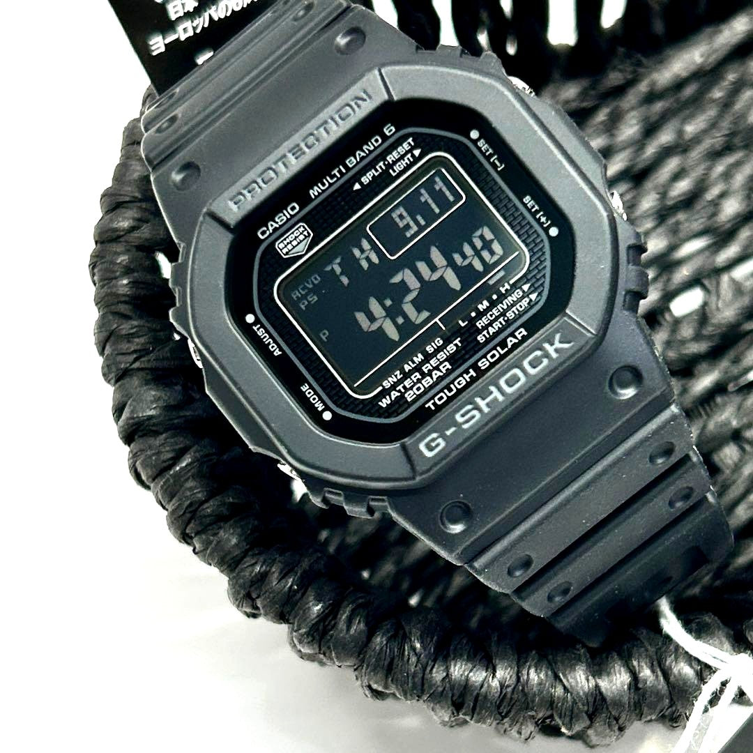 Casio G-Shock GW-5000HS-1JF solar atomic watch with black resin band and digital-analog display