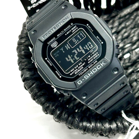 Casio G-Shock GW-5000HS-1JF solar atomic watch with black resin band and digital-analog display