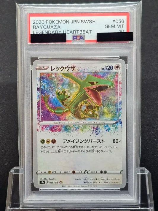 Kyocera Pokemon Card Rayquaza A Amazing graded PSA 10 in protective case