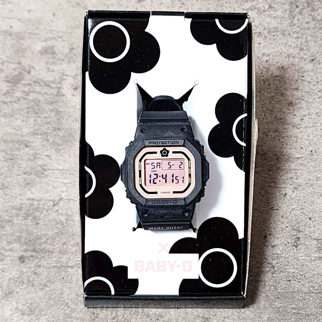 Black Mary Quant×Baby-G Limited Edition Third Series watch with collaboration branding, Japan import