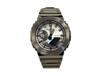 Casio G-Shock Fine Metallic Series GM-2100YM-8AJF silver digital watch with 4.1 cm case and 22 cm strap