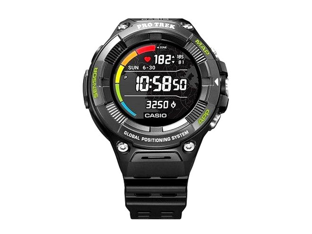 Casio Pro Trek Smart WSD-F21HR-BK GPS smart outdoor watch with dual-layer color display