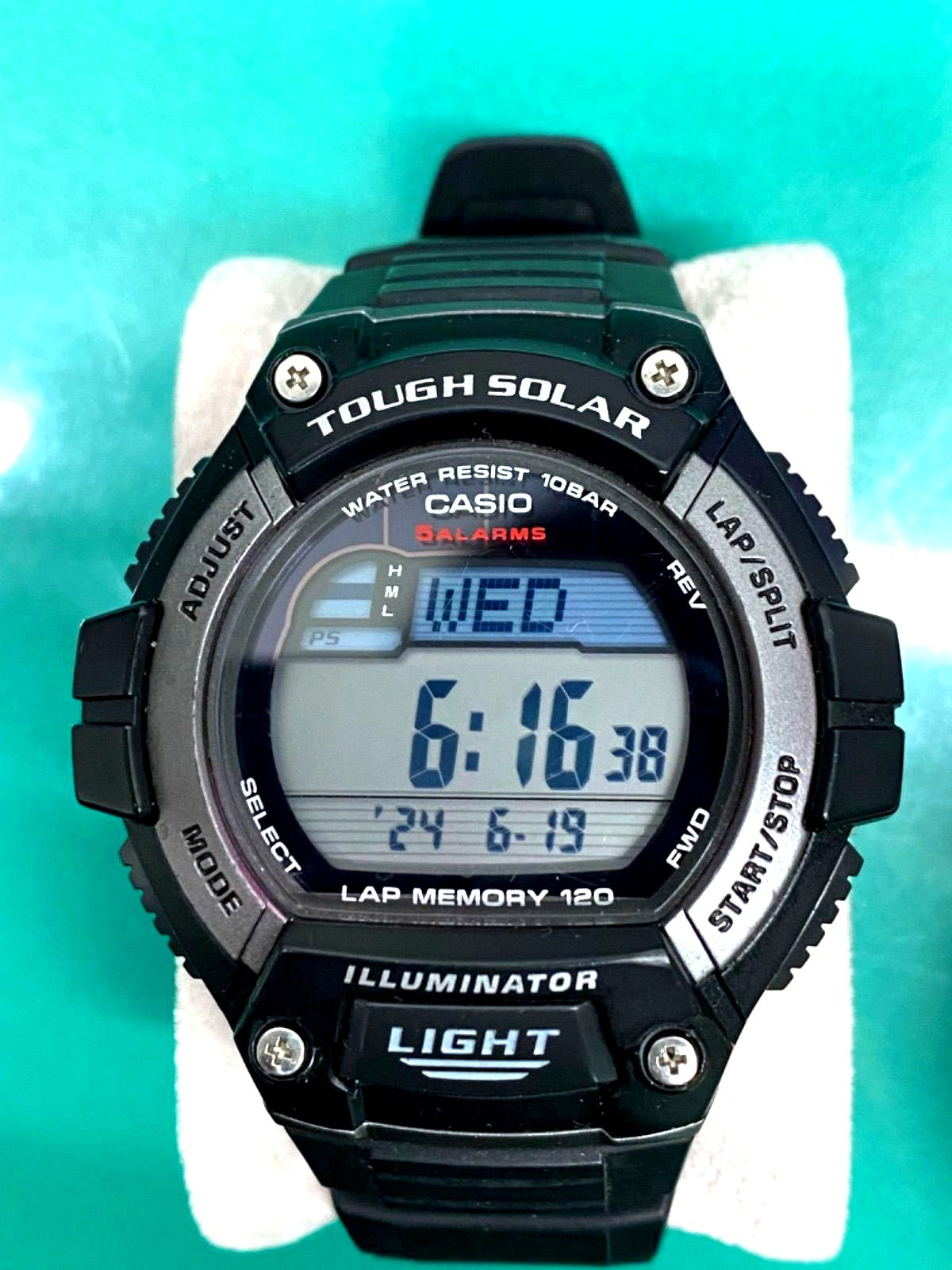 Used Casio W-S220 watch body only showing minor scratches and signs of use
