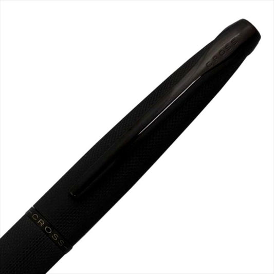 Cross ATX Brush Finish Ballpoint Pen Model 882-41 in black with brass body and twist mechanism