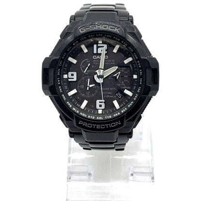 Casio G-Shock Sky-Copit GW-4000D black radio wave solar watch with minor wear, front view