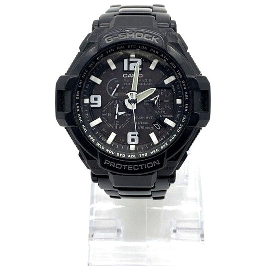 Casio G-Shock Sky-Copit GW-4000D black radio wave solar watch with minor wear, front view