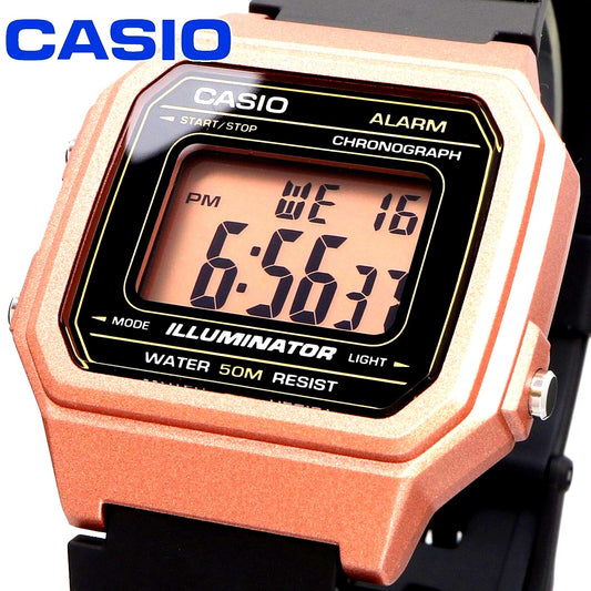 Casio W-217HM-5AV men's digital watch with resin case and band imported from Japan