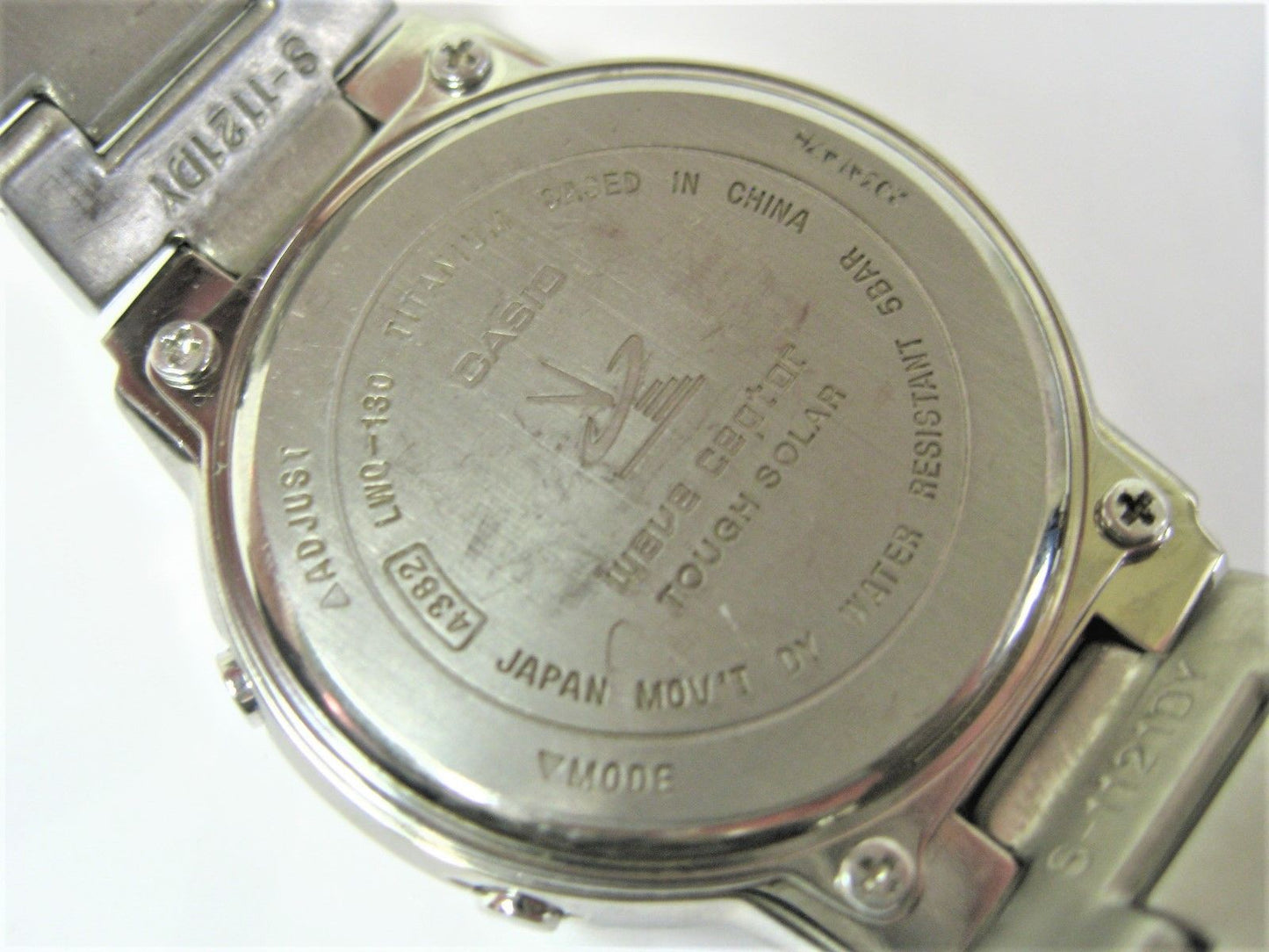 Casio Wave Ceptor LWQ-130 Titanium Ladies Watch Radio Solar Pink Dial Japan Import