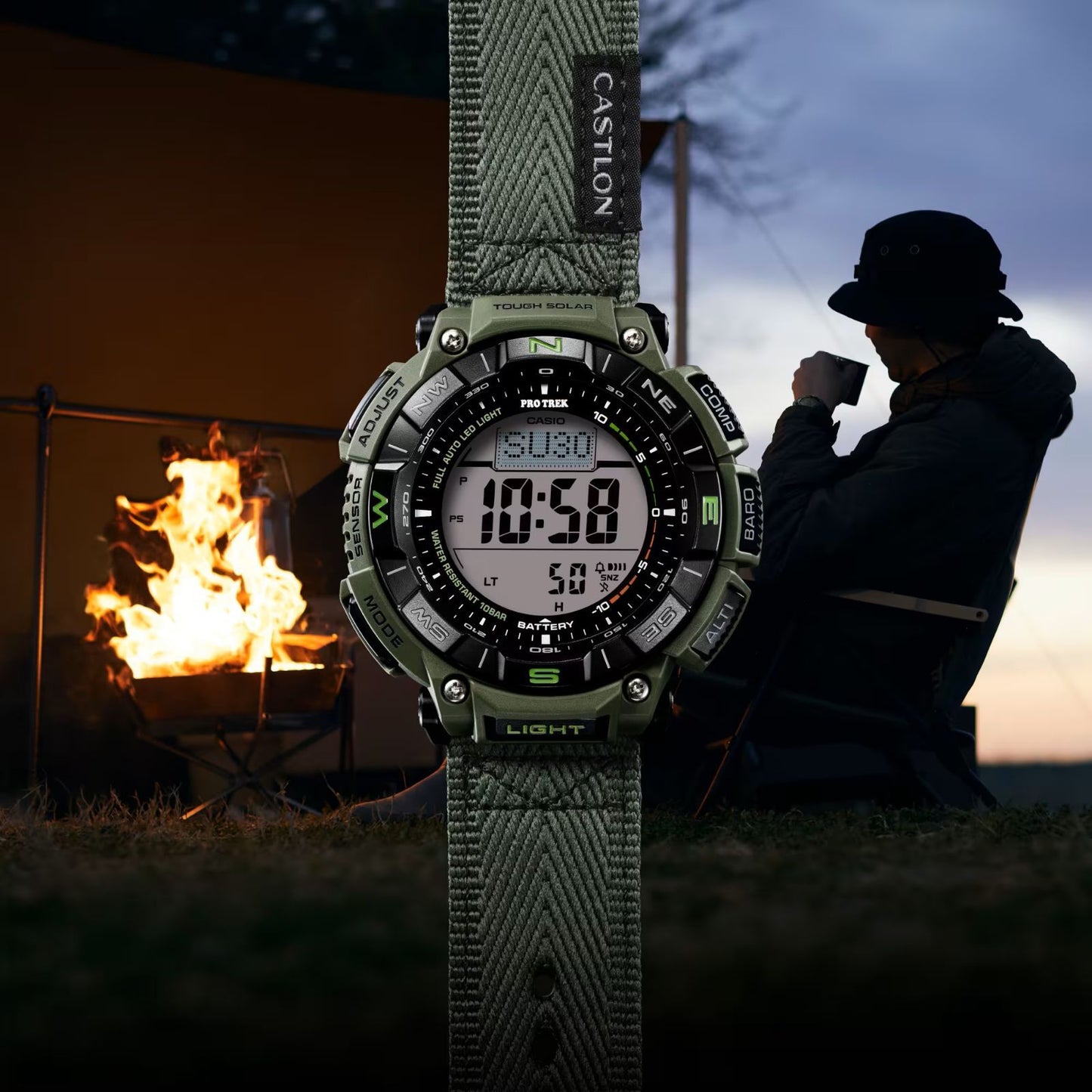 Casio PRO TREK Climber Line PRG-340B-3JF Digital Solar Watch with Compass and Altimeter — Japan Import