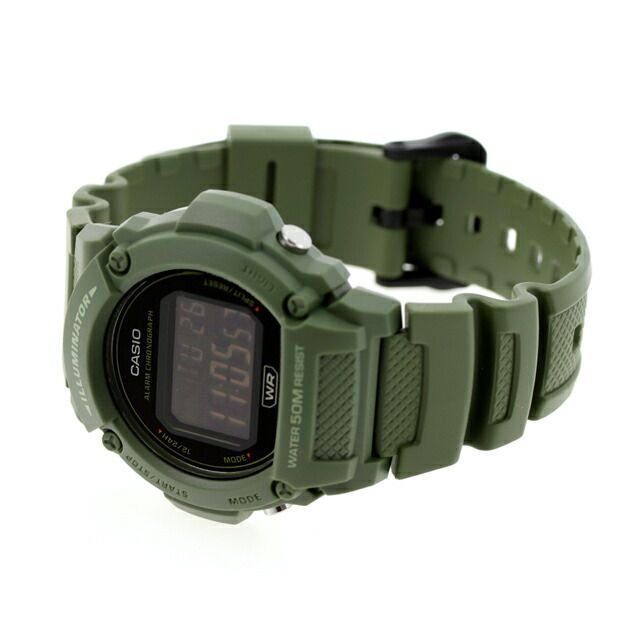 Casio W-219HC-3BVDF Digital Watch with Resin Band and Case — Japan Import