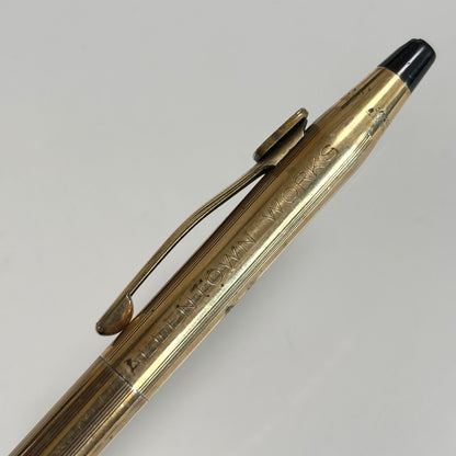 Cross Gold Color Ballpoint Pen and Mechanical Pencil 2 Piece Set With Case — Japan Import