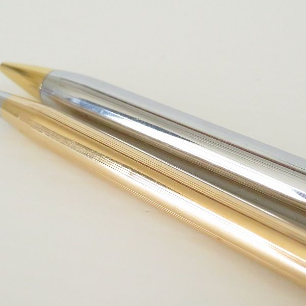 Cross Brand - Cross Classic Century Repeating Mechanism Ballpoint Pen and Mechanical Pencil Set in Gold and Silver — Japan Import