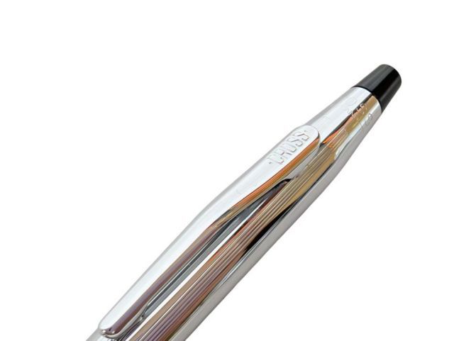 Cross Classic Century silver ballpoint pen with black ink, metal body, 5.2 inches long